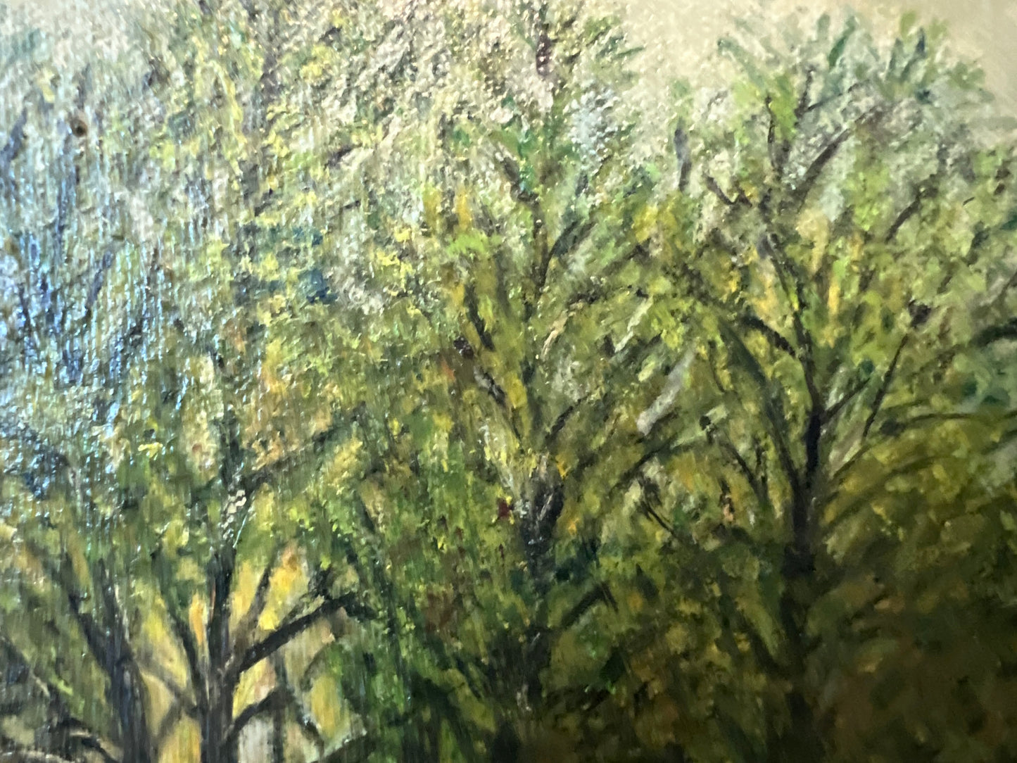 Vintage M. Jaffe English Original Oil Painting Cottage River Scene HorsesFramed