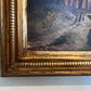 Antique 1906 Dutch Oil Painting Church Landscape Moonlit Scene Signed Framed
