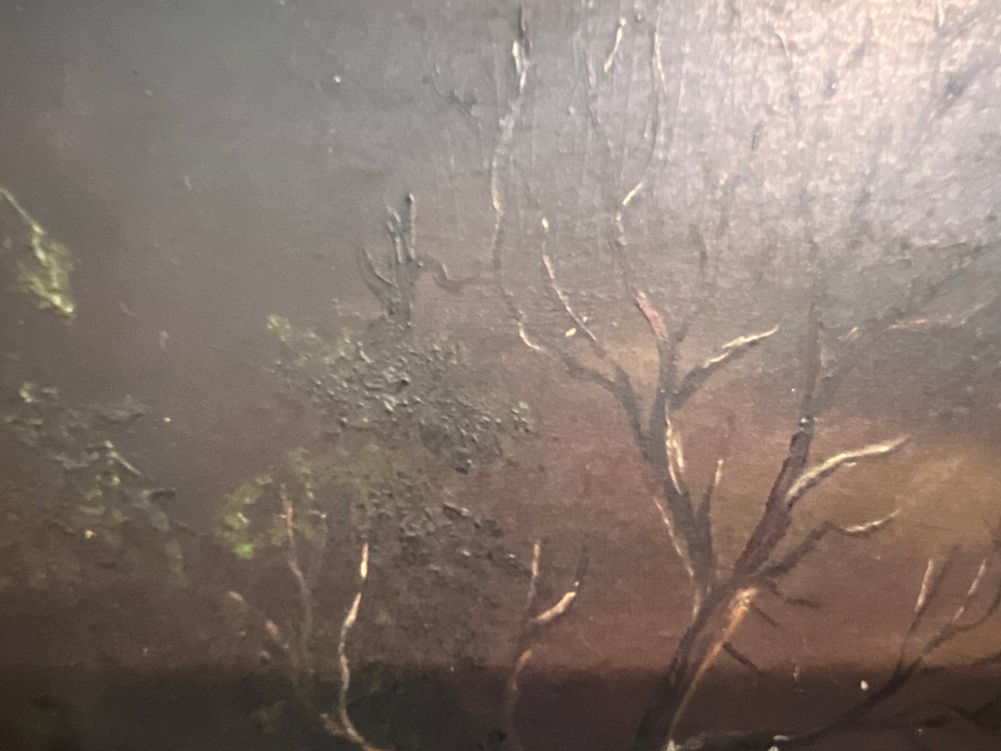 Antique 1906 Dutch Oil Painting Church Landscape Moonlit Scene Signed Framed