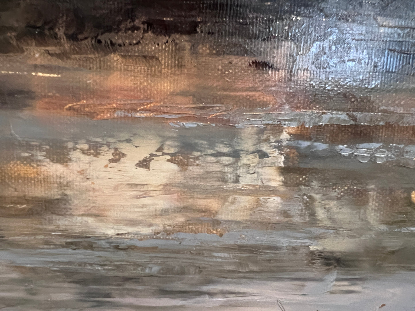 Large Vintage Oil Painting River Landscape European Countryside Scene Unsigned