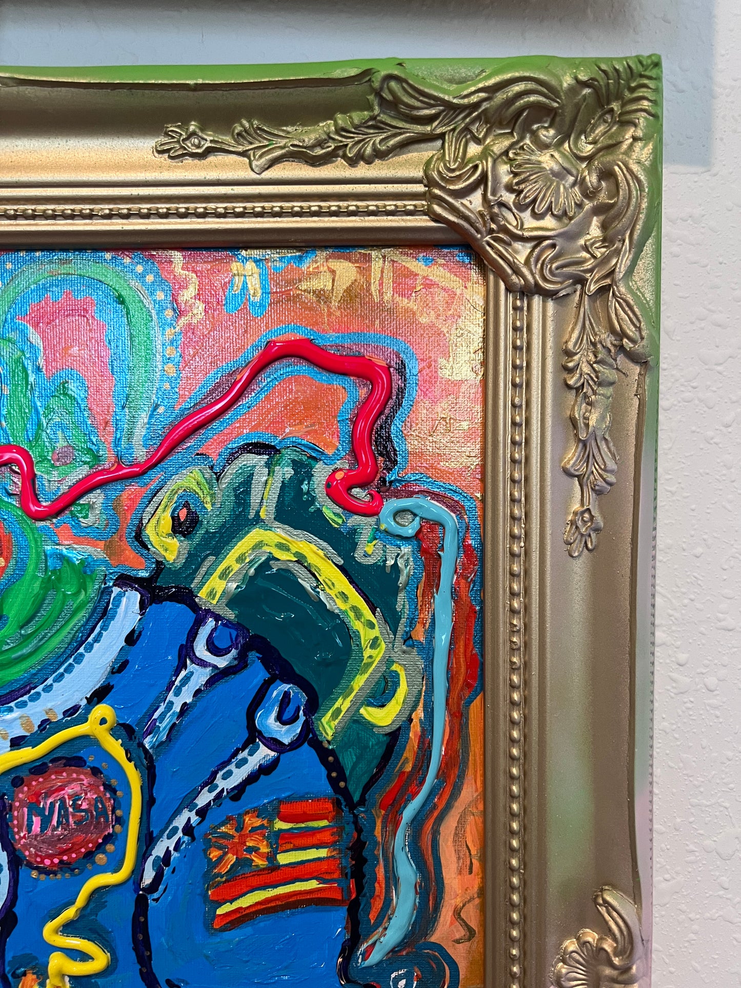 Original Painting on Canvas by Serg Graff, "Alen Inside the Suit ", Cosmic Art