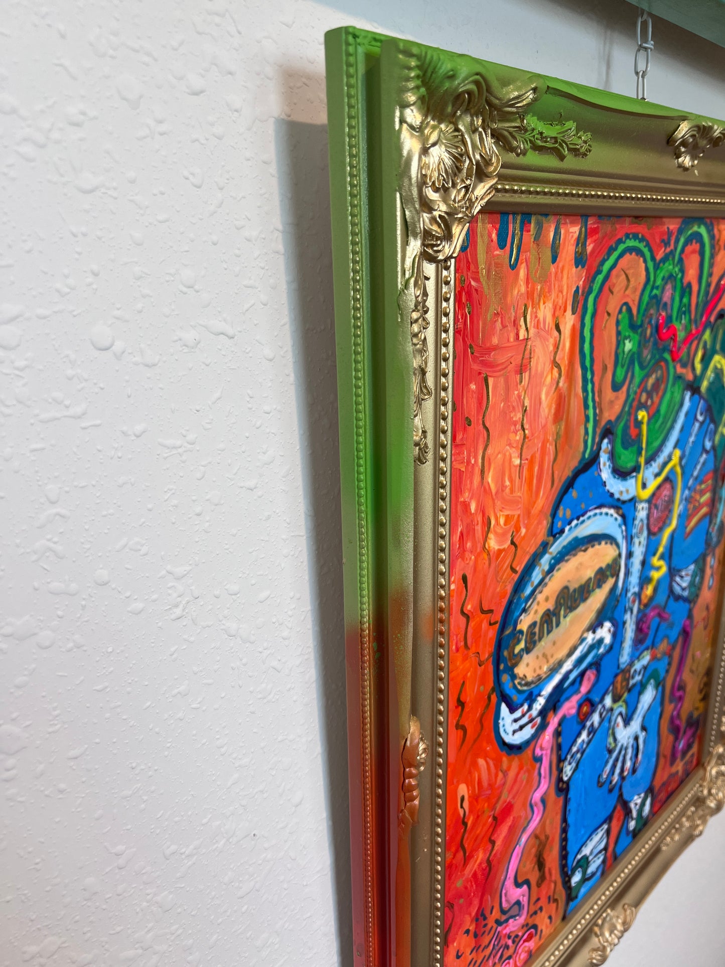 Original Painting on Canvas by Serg Graff, "Alen Inside the Suit ", Cosmic Art