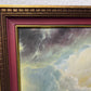 Large oil painting on canvas, seascape, Sailing Ship in the Stormy Ocean, Signed