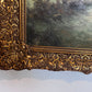 Simans Large Vintage Dutch Oil painting on canvas, Landscape, Gold Leaf Frame