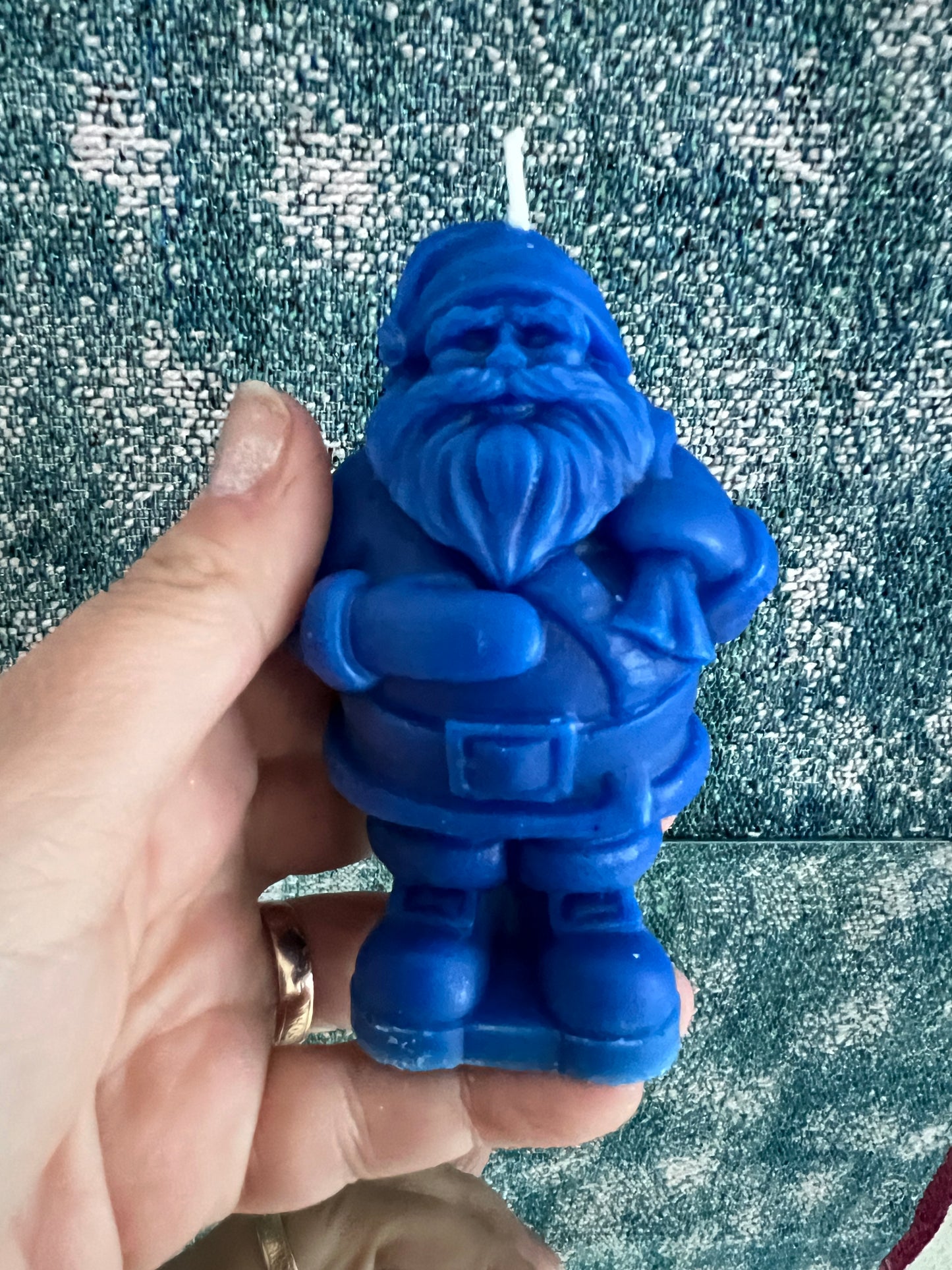 Santa & Christmas Tree Candle Set | Handmade Soy Wax Candles 4"x2" | Christmas Wreath Scent | Holiday Gift Box | Festive Decor