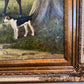Large  Painting Horses Fox Hunting Scene with Hounds Signed Willson Framed