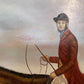 Large  Painting Horses Fox Hunting Scene with Hounds Signed Willson Framed