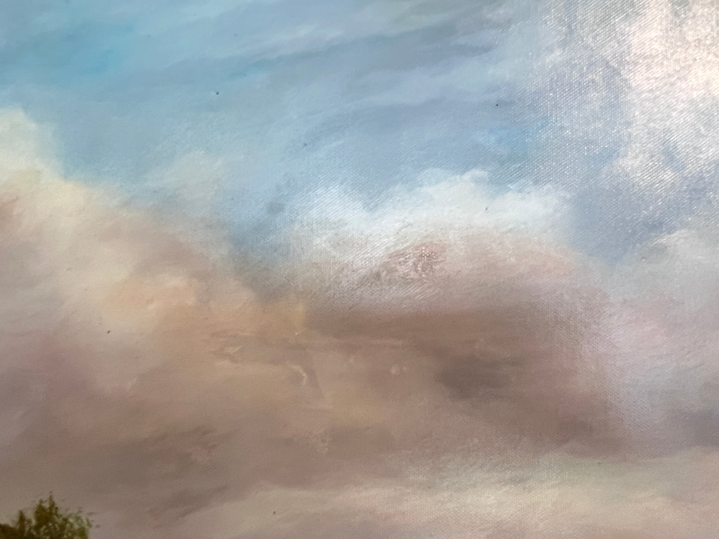 Large  Painting Horses Fox Hunting Scene with Hounds Signed Willson Framed