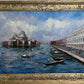 Venice Grand Canal Oil Painting L. Harland Signed Vintage Large Framed Art