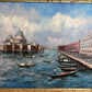 Venice Grand Canal Oil Painting L. Harland Signed Vintage Large Framed Art