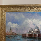 Venice Grand Canal Oil Painting L. Harland Signed Vintage Large Framed Art
