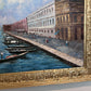 Venice Grand Canal Oil Painting L. Harland Signed Vintage Large Framed Art
