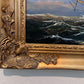 Vintage Maritime Oil Painting Ambrose Ship Seascape Sailboat Nautical Art
