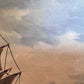 Vintage Marine Oil Painting Ship at Sea Signed H. Peters, Framed Nautical Art