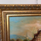 F. Berthy Vintage Landscape Oil Painting Spring Cottage Scene Framed Art
