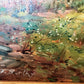 F. Berthy Vintage Landscape Oil Painting Spring Cottage Scene Framed Art