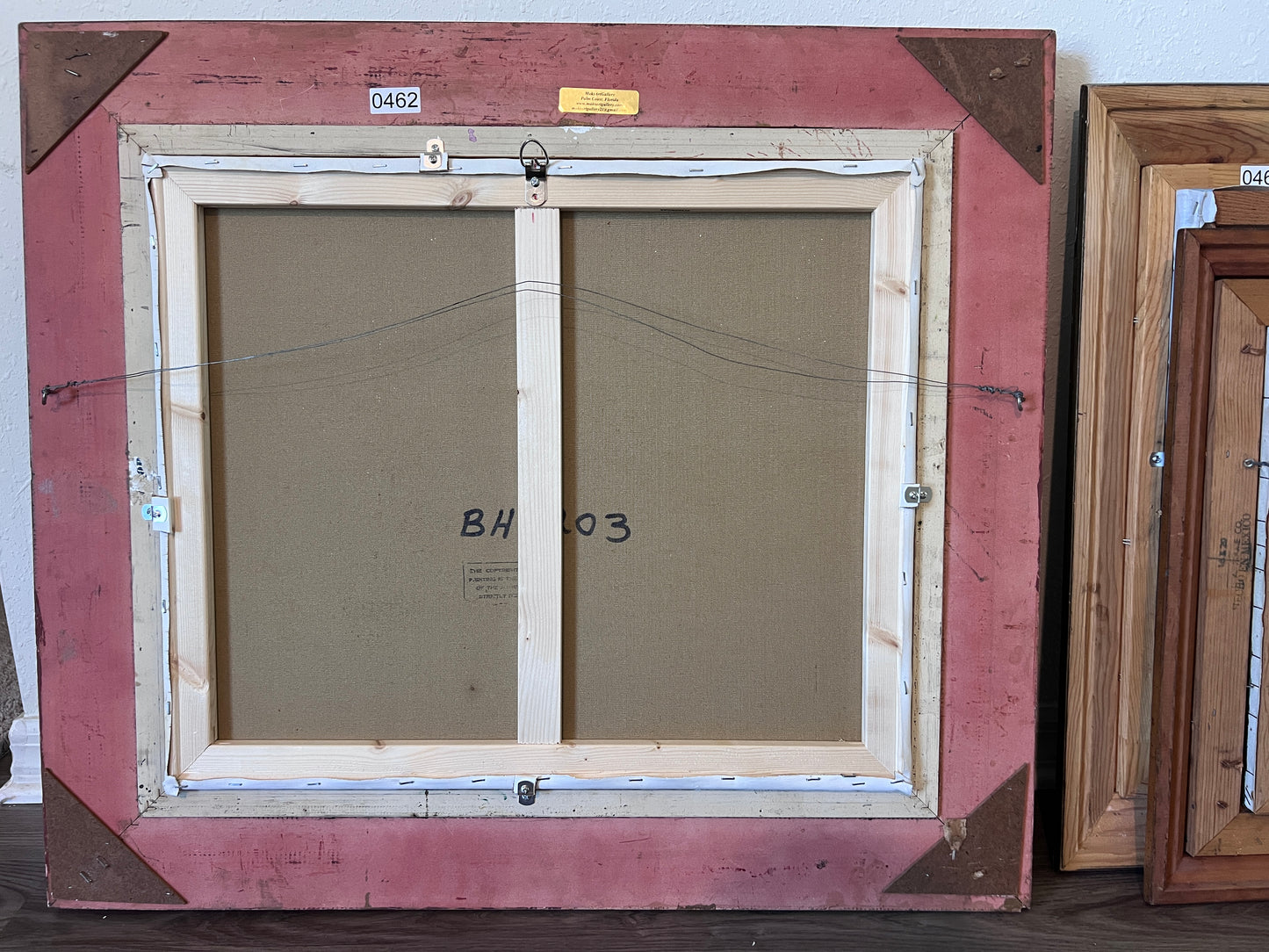 F. Berthy Vintage Landscape Oil Painting Spring Cottage Scene Framed Art