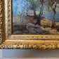 Luigi Cergoli Italian (20 с.) Lakeside Oil Painting Vintage Mediterranean Art