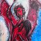 One-Of-A-Kind Painting on Canvas by Serg Graff "Fallen Angel", COA, Framed