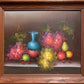 Original Still Life oil painting on canvas, Fruits, Framed