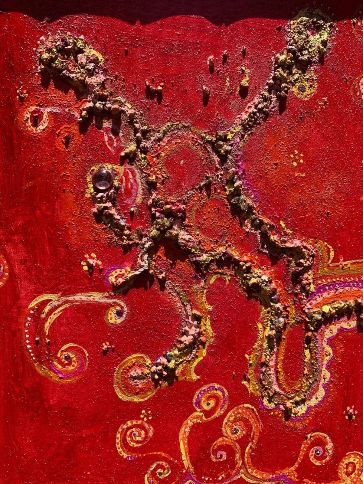 Serg Graff Magic Patterns Original 3D Textured Mixed Media Abstract Art Framed