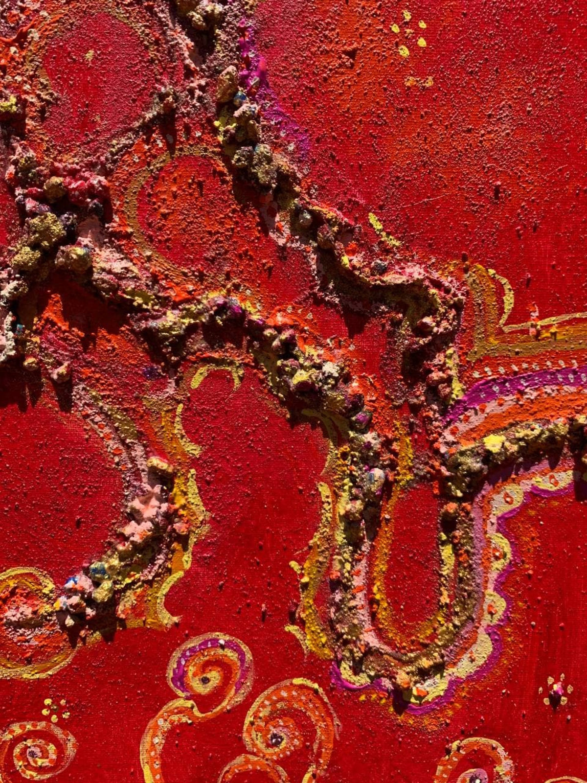 Serg Graff Magic Patterns Original 3D Textured Mixed Media Abstract Art Framed