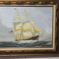 Original Oil painting on canvas, seascape, Sailing Ship, signed M.Downing