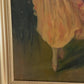 Antique Oil Portrait Young Woman European Lady Gilt Frame 19th Century