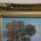 Original Vintage Mediterranean coastal oil painting on canvas, signed, Framed