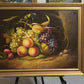 Antique 19th century Original Oil Painting on canvas, Still Life, Framed