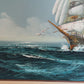 Listed Artist Hewett Jackson Original Oil Painting  Tall Ship Seascape  Framed