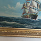 Original Oil Painting on canvas Seascape Sailing Ship Signed Maritime Art Framed