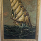 Listed Italian Artist Renato Longanesi Large oil painting on canvas Clipper ship