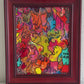 Serg Graff "Golden Comb" Abstract Acrylic Painting Framed Outsider Art COA