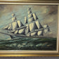 Listed Italian Artist Renato Longanesi Large oil painting on canvas Clipper ship