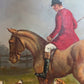 English Fox Hunting Scene Horse Hounds Oil Painting Signed Taylor Framed