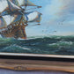 Signed Soyco Original Oil Painting on Canvas Seascape, Sailing Ship, framed