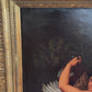 Antique 19c. Original Oil Painting French school Huntress, Signed, Gild Frame