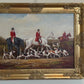 Original Fox Hunting Oil Painting Signed English Hunt Horses Hounds Framed