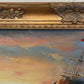 Vintage Maritime Oil Painting Ambrose Ship Seascape Sailboat Nautical Art