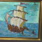 Original painting on canvas by Serg Graff, Skipper "Sea Wolf", seascape, COA