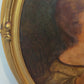 Antique 19th c. Mother & Child Oil Painting in Gilt Frame Victorian Continental