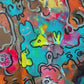 Original Abstract Painting Serg Graff "Piggy's Wild Party" Surreal Fantasy, COA
