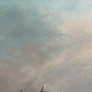 Large Signed Original Oil Painting on Canvas Seascape, Sailing Ship, framed