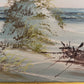 Signed S. Keith Original Painting on Canvas, Seascape, Coastal Landscape, framed