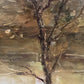 Large Vintage Oil Painting River Landscape European Countryside Scene Unsigned