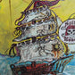 Pirate Ship of Destiny by Serg Graff Acrylic Painting Framed Nautical Art, COA