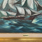 Large Sailing Ship Oil Painting "Sea Wanderer" Maritime Seascape, Signed Framed