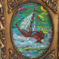 Set of 3 Small Serg Graff Nautical Paintings Framed Sailing Ship Seascapes Art