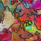 Original Abstract Painting Serg Graff "Happy Doodles" Surreal Fantasy Art, COA